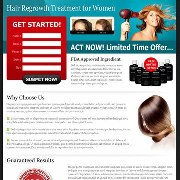 hair-loss-014Landing Page Design