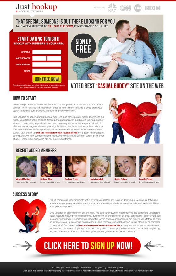 dating-professional-landing-page-design Professional dating landing page design