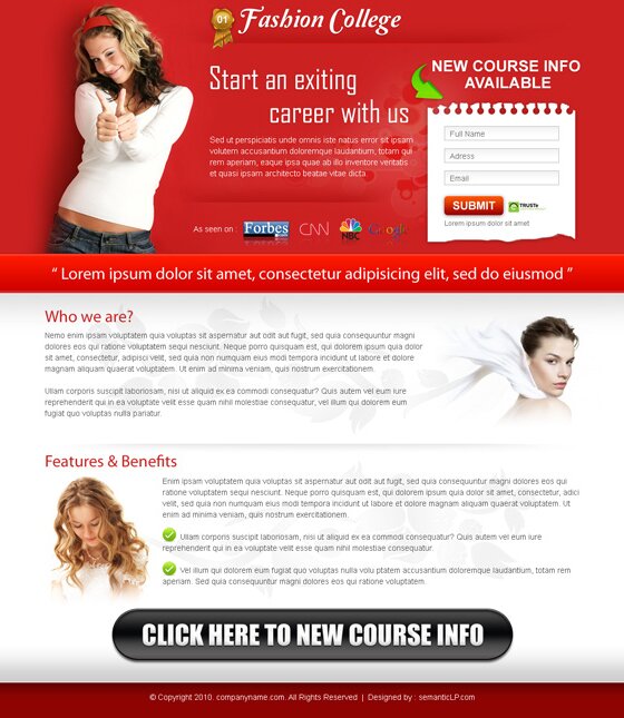 fashion-modeling-landing-page-design-10 Fashion and modeling landing page design