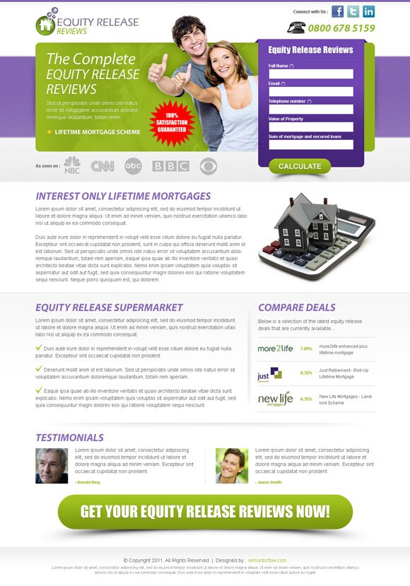 Highly converting custom landing page design by semanticflow.com