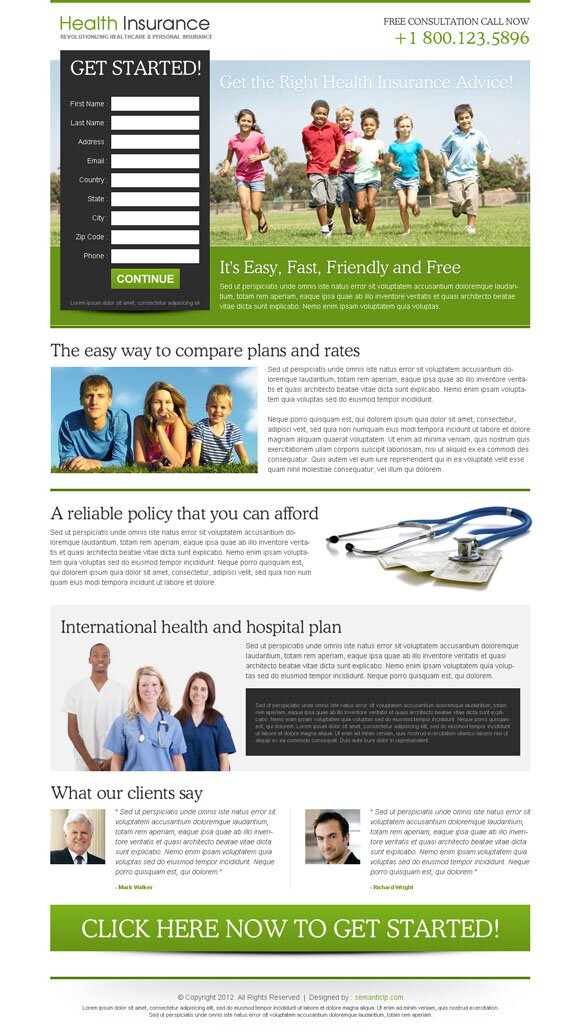 Family insurance landing page design that converts your visitor into happy customer from http://www.semanticlp.com/buy-now1.php?p=689