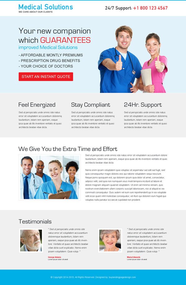 Nice and clean medical solution landing page design templates from http://www.semanticlp.com/buy-now1.php?p=944