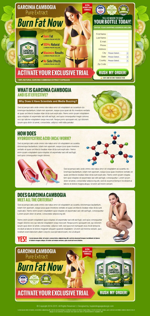 Garcinia product selling pure extract landing page design templates from https://www.buylandingpagedesign.com/preview/garcinia-cambogia-pure-extract-lead-01/1226